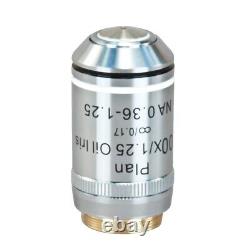 100X Oil Infinity PLAN Darkfield Compound Microscope Objective w Iris Diaphragm