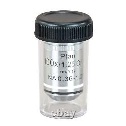 100X Oil Infinity PLAN Darkfield Compound Microscope Objective w Iris Diaphragm
