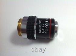 13494020 LEICA 160/0.17 E2 PLAN 4X/0.1 Microscope Objective Lens