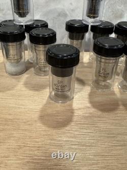 13 Laboratory Microscope Objective Lens PL 10/0.25 160/0.17 SP SPL Lot Of 13