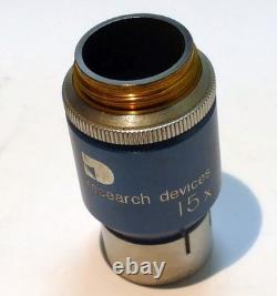 15X Research Devices RD Microscope Objective Lens IR Infrared 20mm thread