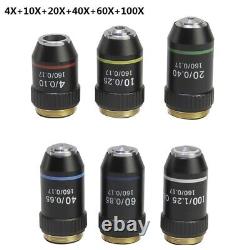 195 Achromatic Objective Lens 4X 10X 20X 40X 60X 100X for Biological Microscope