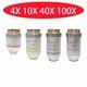 195 Ep Semi Plan Achromatic Objective Lens 4x 10x 40x 100x Biological Microscope