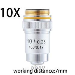 195mm Achromatic Objective Lens Distance Tube Microscope 4X 10X 20X 40X 60X 100X