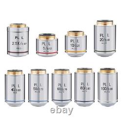 2.5X-100X Infinity Metallographic Biological Microscope Objective Lens RMS Plan
