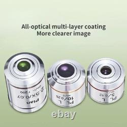 2.5X-100X Infinity Metallographic Biological Microscope Objective Lens RMS Plan