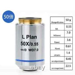 2.5-100X Infinity Long Working Distance Metallographic Microscope Objective Lens