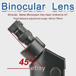 3.5X-90X Black Binocular Stereo Microscope Lens, 0.5X n 2X Auxiliary Objectives