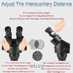 3.5X-90X Black Binocular Stereo Microscope Lens, 0.5X n 2X Auxiliary Objectives