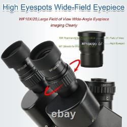 3.5X-90X Black Triocular Stereo Microscope Lens, 0.5X n 2X Auxiliary Objectives