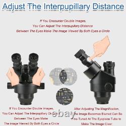 3.5X-90X Black Triocular Stereo Microscope Lens, 0.5X n 2X Auxiliary Objectives