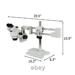 3.5X-90X Zoom Simul-focal Trinocular Stereo Microscope Set Objective Barlow Lens