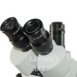 3.5X-90X Zoom Simul-focal Trinocular Stereo Microscope Set Objective Barlow Lens