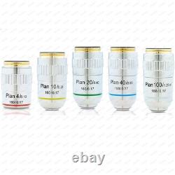 4X 10X 20X 40X 100X Biological Microscope Plan Achromatic Objective Lens160/0.17 4X 10X 20X 40X 100X Biological Microscope Plan Achromatic Objective Lens160/0.17