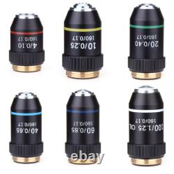 4X 10X 20X 40X 60X 100X 195 Achromatic Objective Lens for Biological Microscope