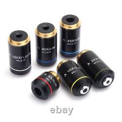 4X 10X 20X 40X 60X 100X Biological Microscope Achromatic Infinity Objective Lens