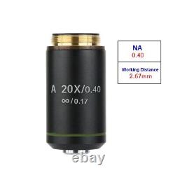 4X 10X 20X 40X 60X 100X Biological Microscope Achromatic Infinity Objective Lens