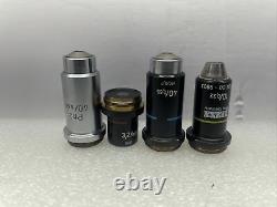 4 x Carl Zeiss Microscope Objective lens P 40/0.65, 10/0.22 3,2/0,07 Ph2 40/0,65