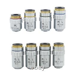 5X-100X Objective Lens Long Working Distance Plan Achromatic coated f Microscope