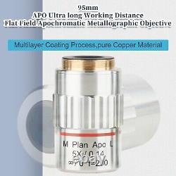 5X Infinite far Long Working Distance Metallographic Microscope objective