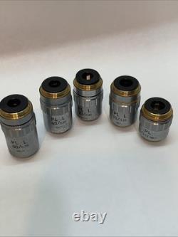 5X Microscope Objective Lens PL 5/0.12 L 10/0.25 20/0.40 40/0.60 60/0.75 160/0