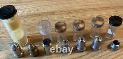 7 vintage objective microscope lenses Bausch & Lomb Spencer brass
