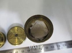 ANTIQUE BRASS OBJECTIVE 1/4in LENS HENRY CROUCH UK MICROSCOPE PART F8-B-28