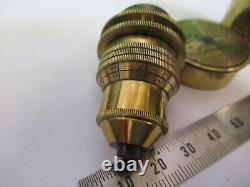 ANTIQUE BRASS OBJECTIVE 1/4in LENS HENRY CROUCH UK MICROSCOPE PART F8-B-28