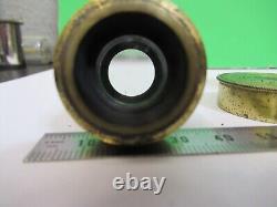 ANTIQUE BRASS OBJECTIVE 3in LENS HENRY CROUCH UK MICROSCOPE PART F8-B-27