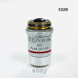 AO 1029 100/ 1.25 0IL PLAN ACHRO Microscope Objective Lens Made in USA