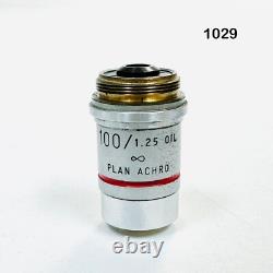 AO 1029 100/ 1.25 0IL PLAN ACHRO Microscope Objective Lens Made in USA