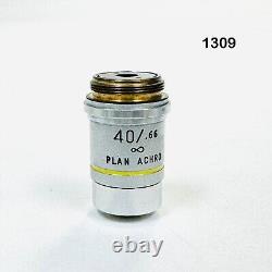 AO 1309 40/0.66 PLAN ACHRO Microscope Objective Lens Made in USA