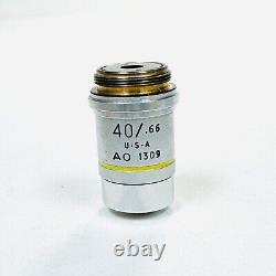 AO 1309 40/0.66 PLAN ACHRO Microscope Objective Lens Made in USA
