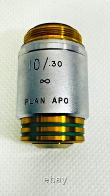 AO American Optical 10x Plan Apo Microscope Objective Lens 1321 Infinity USA