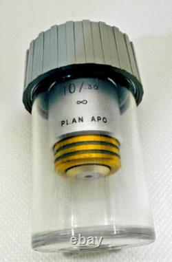 AO American Optical 10x Plan Apo Microscope Objective Lens 1321 Infinity USA