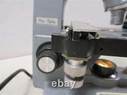 AO American Optical One Fifty Microscope Binocular 4 Objective Lenses Achromat