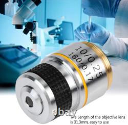 Achromatic Microscope Objective, 10X Achromatic Objective Lens, 160/0.17 Biologi