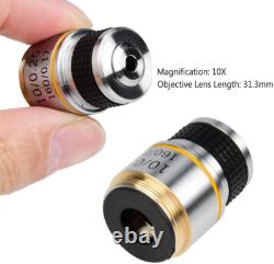 Achromatic Microscope Objective, 10X Achromatic Objective Lens, 160/0.17 Biologi