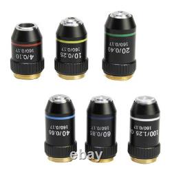 Achromatic Objective 4X 10X 20X 60X 100X High Quality Microscope Objective Lens