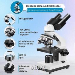 Adults Binocular Microscope 40X-5000X HD Inspection Laboratory Optical Microscop