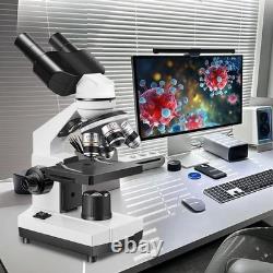 Adults Binocular Microscope 40X-5000X HD Inspection Laboratory Optical Microscop