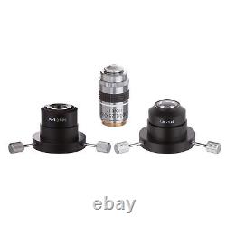 AmScope Dry & Oil Darkfield Condenser & Plan Iris 490 Microscope Objective Set