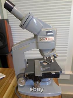 American Optical Fifty Phase Microscope with Binocular Head + 4 Objective Lenses