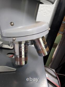 American Optical Fifty Phase Microscope with Binocular Head + 4 Objective Lenses