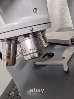 American Optical Fifty Phase Microscope with Binocular Head + 4 Objective Lenses