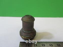 Antique Brass Bausch Lomb Objective Lens Microscope Part As Pictured #22-a-57