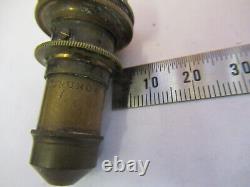 Antique Brass J. Grunow Objective Lens Microscope Part As Pictured #p2-a-03