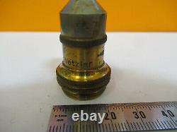 Antique Brass Leitz Wezlar Objective Lens Microscope Part As Pictured &8y-a-115