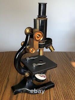 Antique Spencer Lens Co. Monocular Microscope, Works 12x Plus 3 Objectives Tool