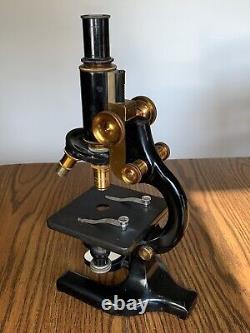 Antique Spencer Lens Co. Monocular Microscope, Works 12x Plus 3 Objectives Tool